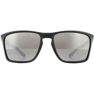 Oakley Sylas OO 9448 03 57 - rechthoek zonnebrillen, mannen, zwart, spiegelend