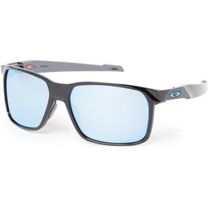 Oakley Portal X Oo9460 04 59 - rechthoek zonnebrillen, mannen, zwart, polariserend spiegelend
