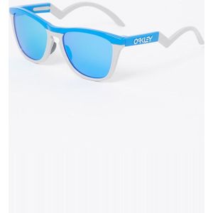 Oakley, Accessoires, unisex, Blauw, ONE Size, Vierkante Frame Spiegelende Zonnebril Blauw/Grijs