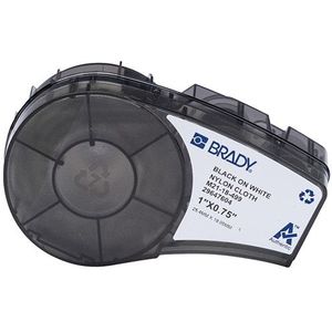 Brady M21-18-499 tape nylonweefsel zwart op wit 25,40 mm x 19,05 mm (origineel)