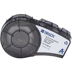 Brady M21-7-423 tape polyester zwart op wit 19,05 mm x 12,70 mm (origineel)