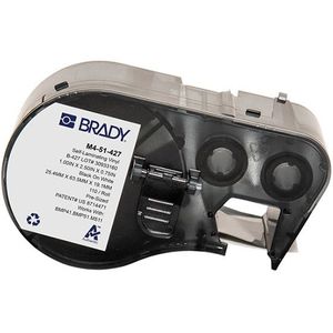 Brady - M4-51-427 - Etikettenrol - Wit/Transparant - Zelflaminerend Vinyl - 25,40 x 19,05 mm - Permanent