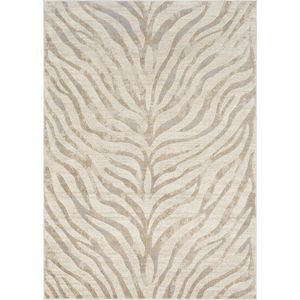 SURYA Vloerkleed Woonkamer, Slaapkamer Boho Zebra vloerkleed CYBELE Grijs/Beige