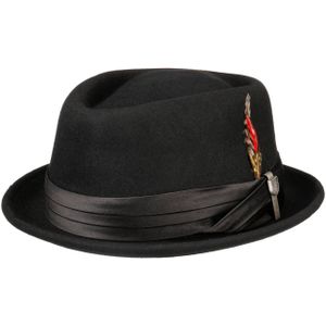 BRIXTON Heren Stout korte rand varkensvlees taart vilt Fedora Fedora