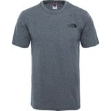 The North Face S S Simple Dome Heren T-shirt Tnfmediumgreyheather(Std)