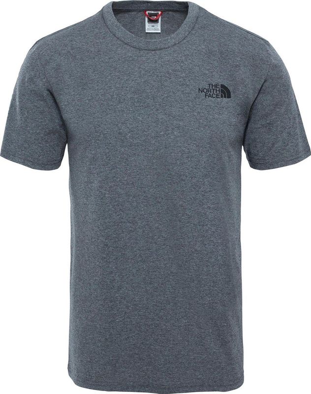 The North Face S S Simple Dome Heren T-shirt Tnfmediumgreyheather(Std)