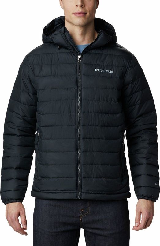 Columbia - Powder Lite - Winterjack - Zwart - Waterafstotend - Met Capuchon