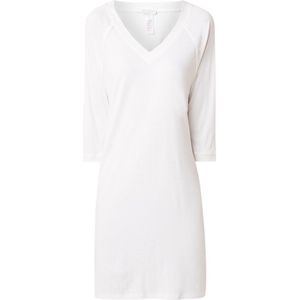 Hanro - Nachthemd - Effen - V-hals - 3/4-mouwen - Dames