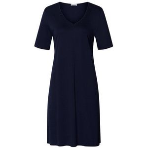 Hanro Nachthemd ' Cotton Silk '  donkerblauw