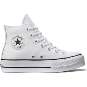 Converse, Platform Leren Hoge Top Sneaker Wit, Dames, Maat:36 EU