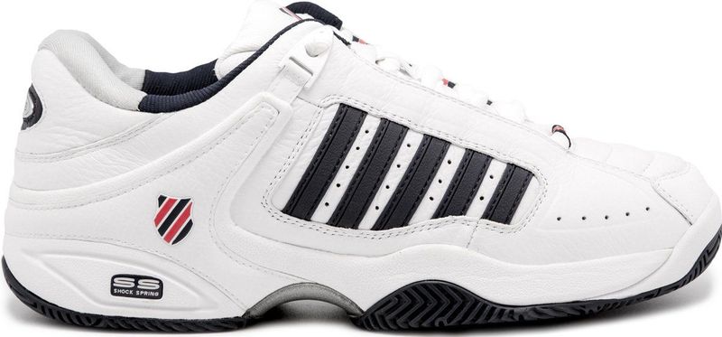 K•Swiss - DEFIER RS - Tennisschoenen - Wit/Dressblues/Fieryre - Leer