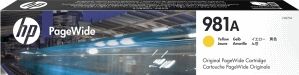 HP 981A Yellow Original PageWide Cartridge inktcartridge 1 stuk(s) Origineel Normaal rendement Geel