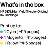 HP - 62XL - Inktcartridges - Cyaan, Magenta, Geel - Hoogwaardige Prints