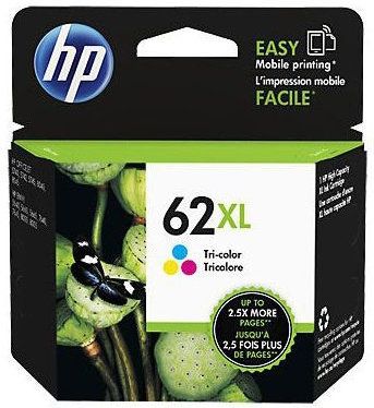 HP 62XL Inktcartridge Cyaan, Geel, Magenta, Hoge Capaciteit (C2P07AE) origineel van HP