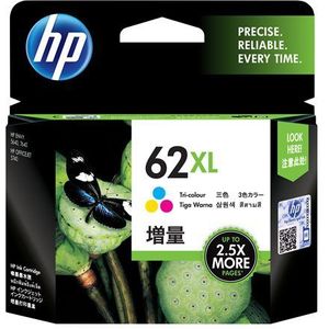 HP 62XL High Yield Tri-color Original Ink Cartridge inktcartridge 1 stuk(s) Origineel Hoog (XL) rendement Cyaan, Magenta, Geel