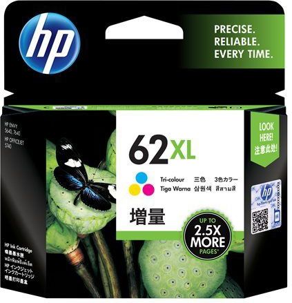HP 62XL High Yield Tri-color Original Ink Cartridge inktcartridge 1 stuk(s) Origineel Hoog (XL) rendement Cyaan, Magenta, Geel