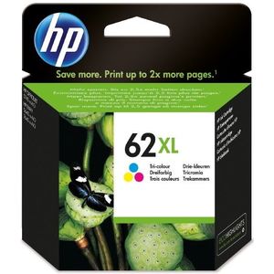 HP 62XL High Yield Tri-color Original Ink Cartridge inktcartridge 1 stuk(s) Origineel Hoog (XL) rendement Cyaan, Magenta, Geel