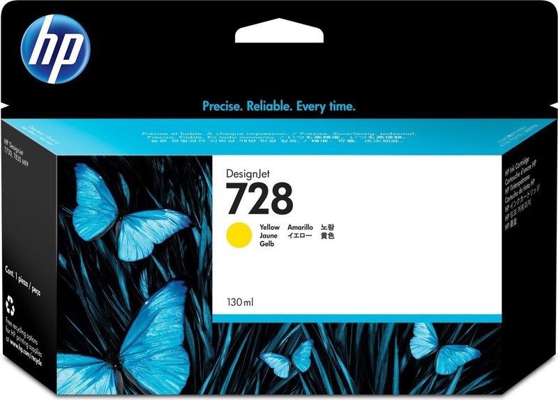 HP 728 130-ml Yellow DesignJet Ink Cartridge printkop