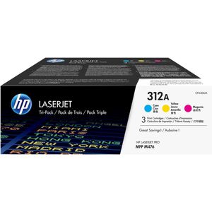 HP 312A Originele LaserJet Tonercartridge - 3-pack - Cyaan Magenta Geel