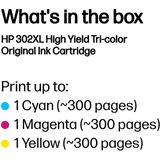 HP 302XL High Yield Tri-color Original Ink Cartridge inktcartridge 1 stuk(s) Origineel Hoog (XL) rendement Cyaan, Magenta, Geel