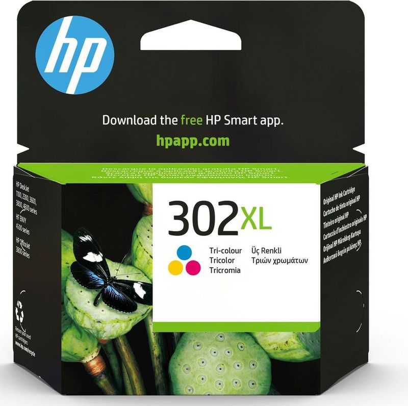 HP 302XL High Yield Tri-color Original Ink Cartridge inktcartridge 1 stuk(s) Origineel Hoog (XL) rendement Cyaan, Magenta, Geel