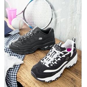 Skechers D'LITES-BIGGEST FAN Sneakers Vrouwen - Black White