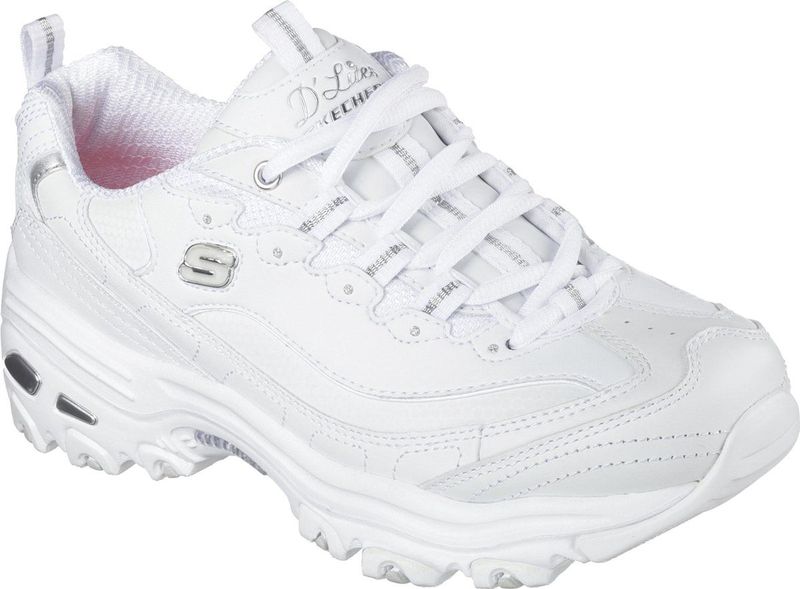 Skechers - D'Lites Fresh Start - Sneakers - Wit - Textiel