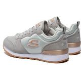 Skechers g 85 gold'n gurl Sneaker dames, Light Gray Suede/ Nylon/ Mesh/ Rose Gold Trim, 35.5 EU