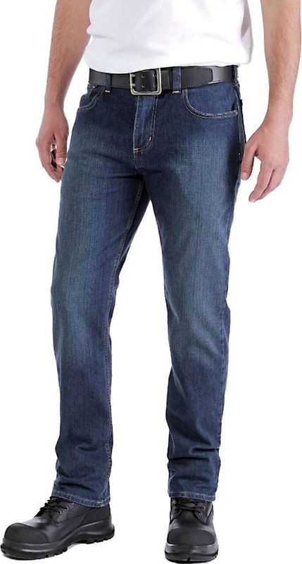 Carhartt - Rugged Flex™ - Werkbroek - Blauw - 85% Katoen, 14% Polyester, 1% Elastaan, Relaxed Fit