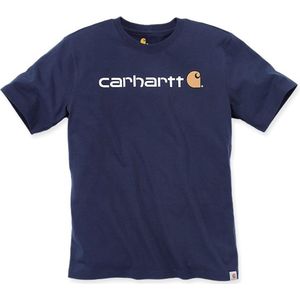 Carhartt 103361 Core Logo T-Shirt - Relaxed Fit - Navy