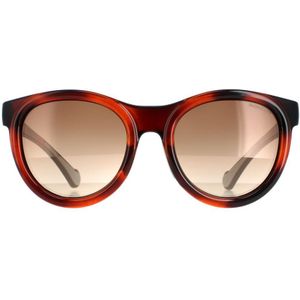 Moncler zonnebril ML0087 53G Donkere Tortoise Havana Brown | Sunglasses