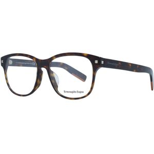 Ermenegildo Zegna, Accessoires, Heren, Bruin, ONE Size, Bruine Vierkante Optische Brillen voor Mannen