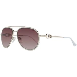 Guess - GF0344 - Zonnebril - Unisex - Zilverkleurig - Bruine lens