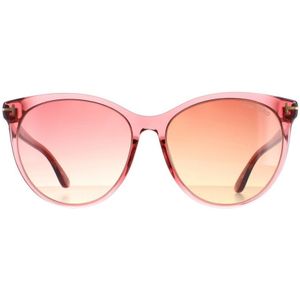 Tom Ford Round Dames Shiny Transparant Antique Pink Pink GradiÃ«nt Maxim FT0787