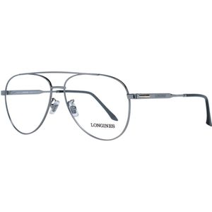 Longines, Accessoires, Heren, Grijs, ONE Size, Gunmetal Aviator Optische Brillen voor Mannen