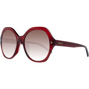 Bally, Accessoires, unisex, Rood, ONE Size, Rode Ovale Zonnebril Verlooplens