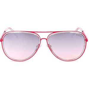 Guess, Roze Aviator Zonnebril met Spiegelglazen Roze, Heren, Maat:ONE Size