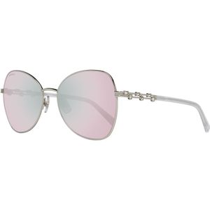 Swarovski zonnebril SK0290 16Z Glansende palladium Multicolour spiegel | Sunglasses