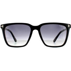 Tom Ford zonnebril Garrett FT0862 01B Shiny Black Blue Gray Gradiënt | Sunglasses