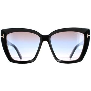 Tom Ford zonnebril Scarlet FT0920 01B Shiny Black Smoke Gradiënt | Sunglasses