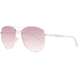 Guess GF6143 28F glanzende rosëgoudbruine zonnebril met kleurverloop | Sunglasses