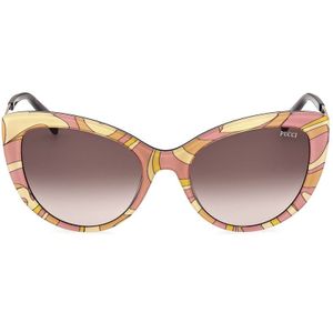 Emilio Pucci, Accessoires, Dames, Veelkleurig, ONE Size, Stijlvolle Cat Eye Zonnebril met Gradient Lenzen