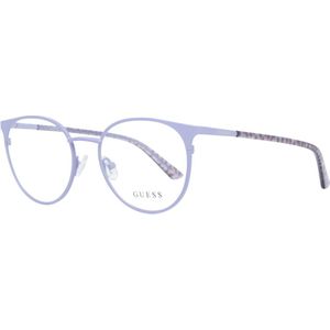 Guess, Accessoires, Dames, Paars, ONE Size, Paarse Ronde Optische Monturen voor Vrouwen