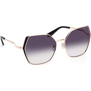 Guess GU7843, damesbril, glanzend roze goud, 61, Shiny Rose Gold