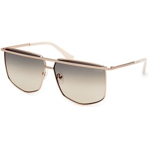 Guess, Accessoires, Dames, Grijs, ONE Size, Zilveren Aviator Zonnebril voor Vrouwen