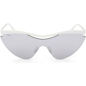 Tod's Zonnebril met Witte Frame , White , unisex , Maat: ONE Size