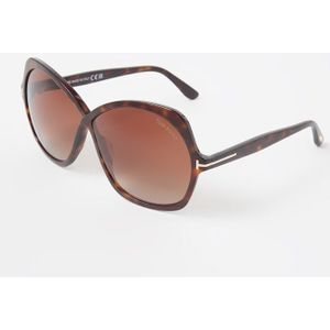 Tom Ford Rosemin FT1013 52F donker havana bruin gradiënt zonnebril | Sunglasses