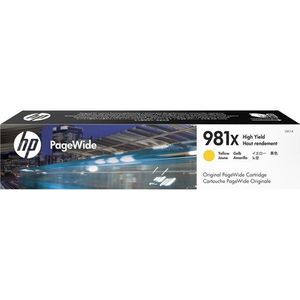 HP 981X High Yield Yellow Original PageWide Cartridge inktcartridge 1 stuk(s) Origineel Hoog (XL) rendement Geel