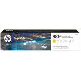 HP 981Y Extra High Yield Yellow Original PageWide Cartridge inktcartridge 1 stuk(s) Origineel Hoog (XL) rendement Geel