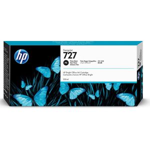 HP 727 zwarte DesignJet fotoinktcartridge, 300 ml